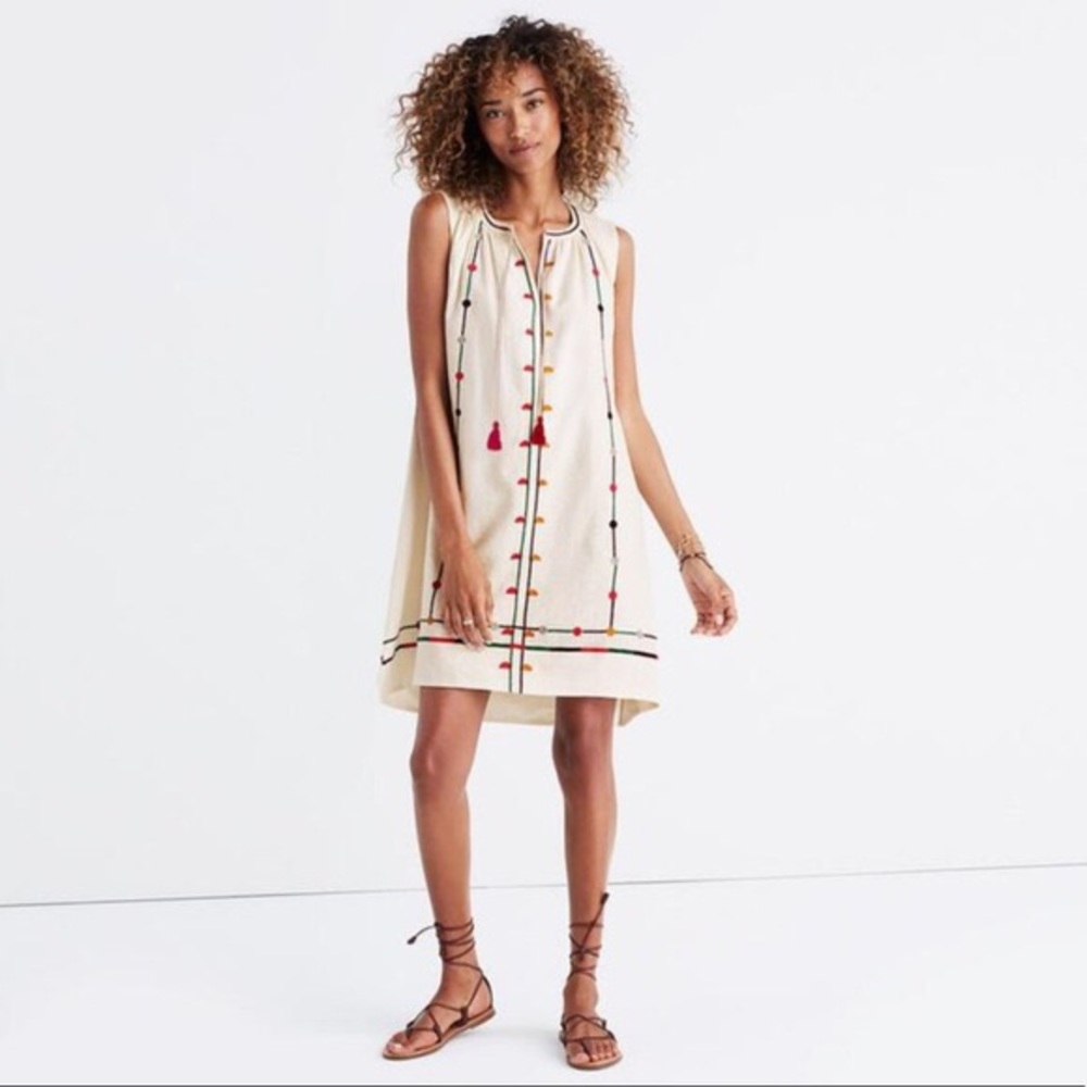 NWT Madewell Embroidered Sunview Dress, Size Small